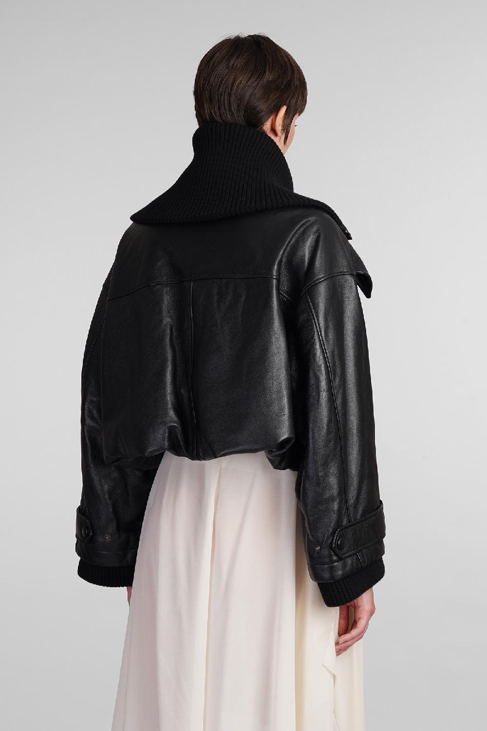 Deliberti Chloé Giacca in pelle in pelle nera cod. 404212 - Deliberti The Luxury Shopping Offerte
