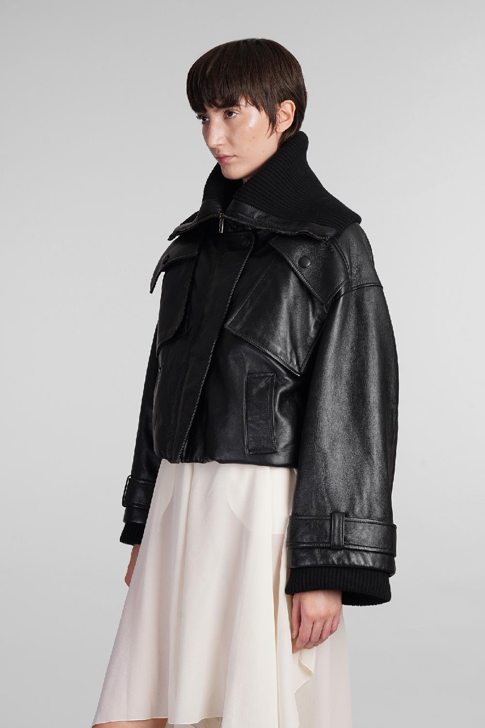 Deliberti Chloé Giacca in pelle in pelle nera cod. 404212 - Deliberti The Luxury Shopping Offerte