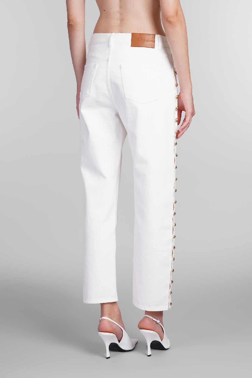 Deliberti Chloé Jeans in denim bianco cod. 404211 - Deliberti The Luxury Shopping Vendita Calda