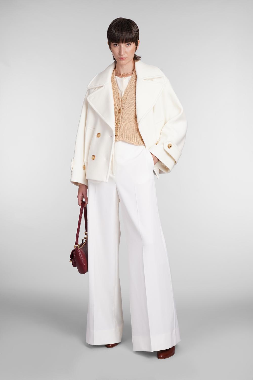 Deliberti Chloé Cardigan in lana cipria cod. 406258 - Deliberti The Luxury Shopping Vendita Economica