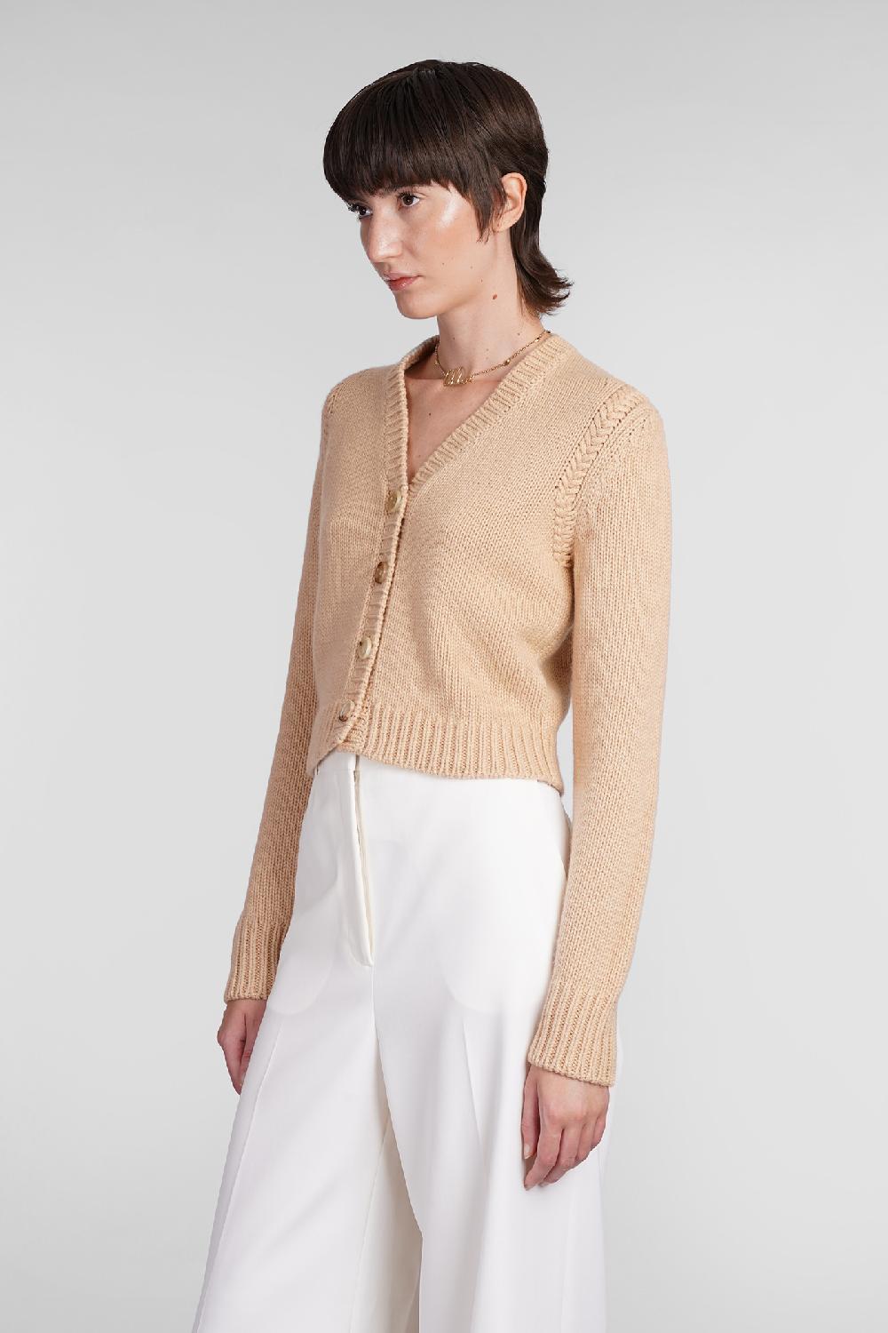 Deliberti Chloé Cardigan in lana cipria cod. 406258 - Deliberti The Luxury Shopping Vendita Economica