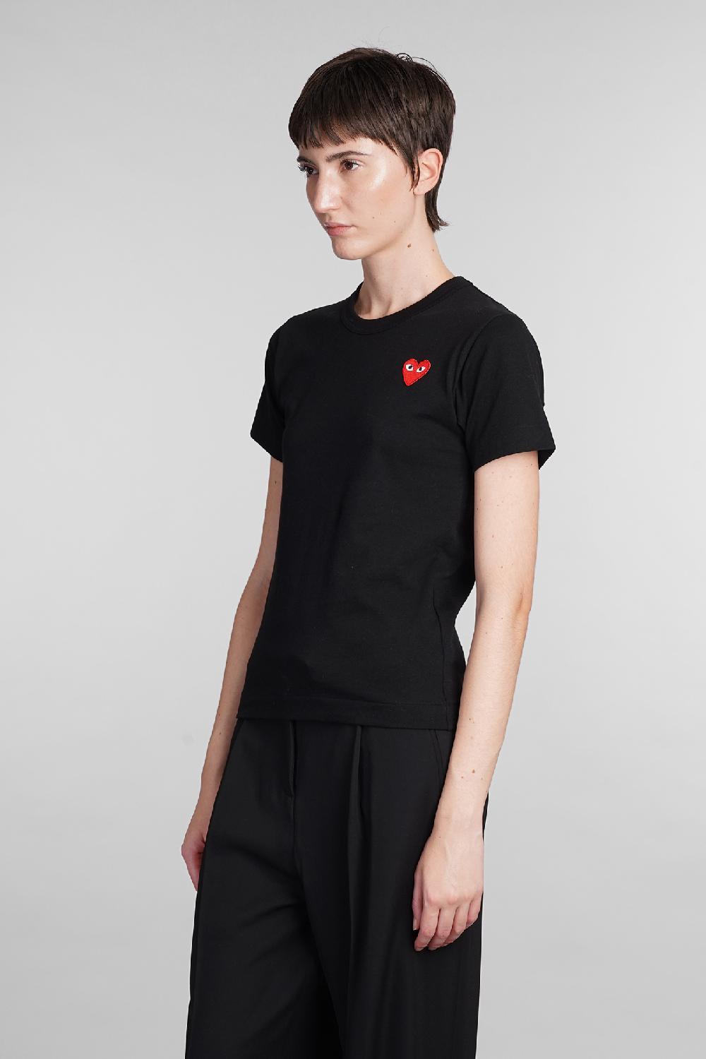 Deliberti Comme des Garcons Play T-shirt in cotone nero cod. 407061 - Deliberti The Luxury Shopping Offerta per la Festa della Mamma