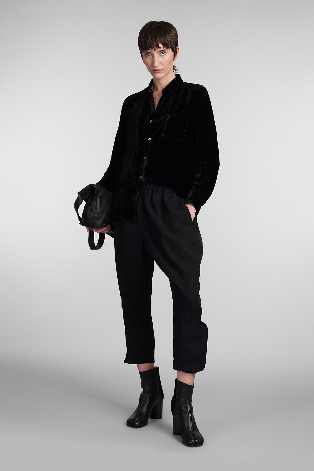 Deliberti Comme des Garcons Camicia in rayon nero cod. 407126 - Deliberti The Luxury Shopping Negozio