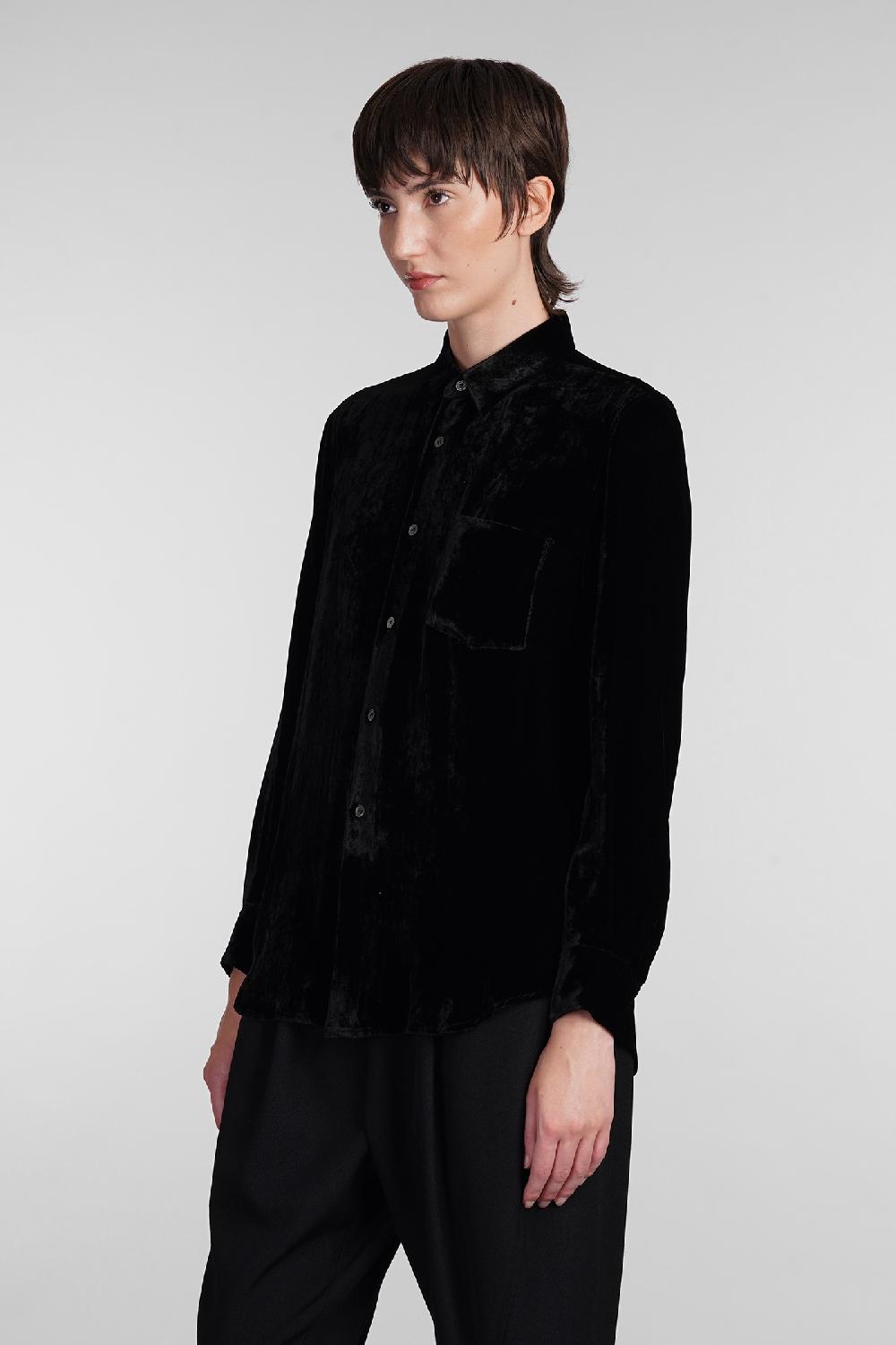 Deliberti Comme des Garcons Camicia in rayon nero cod. 407126 - Deliberti The Luxury Shopping Negozio