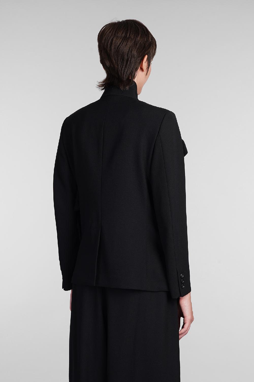 Deliberti Comme des Garcons Blazer in lana nera cod. 407127 - Deliberti The Luxury Shopping In Saldo