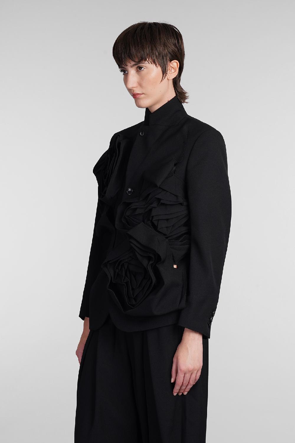 Deliberti Comme des Garcons Blazer in lana nera cod. 407127 - Deliberti The Luxury Shopping In Saldo