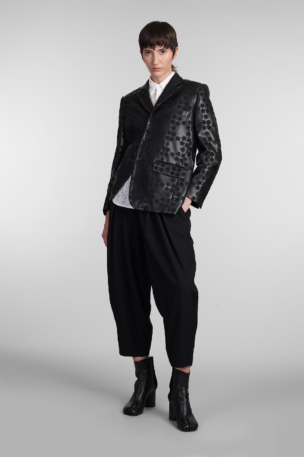 Deliberti Comme des Garcons Giacca in pelle in poliuretano nero cod. 406920 - Deliberti The Luxury Shopping Moda