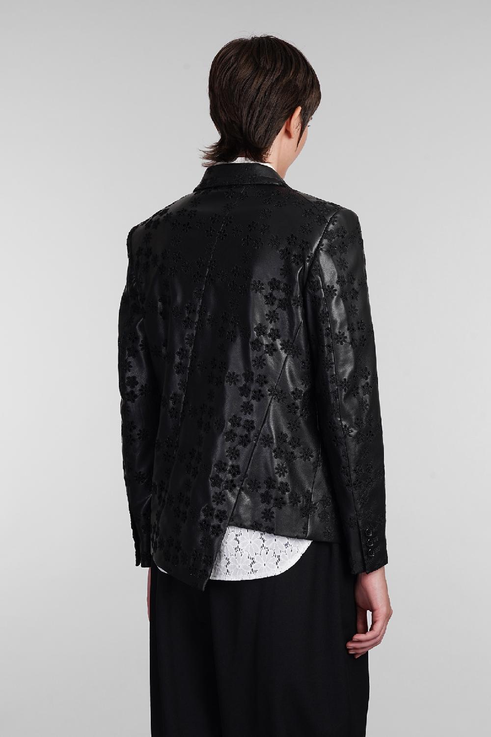 Deliberti Comme des Garcons Giacca in pelle in poliuretano nero cod. 406920 - Deliberti The Luxury Shopping Moda