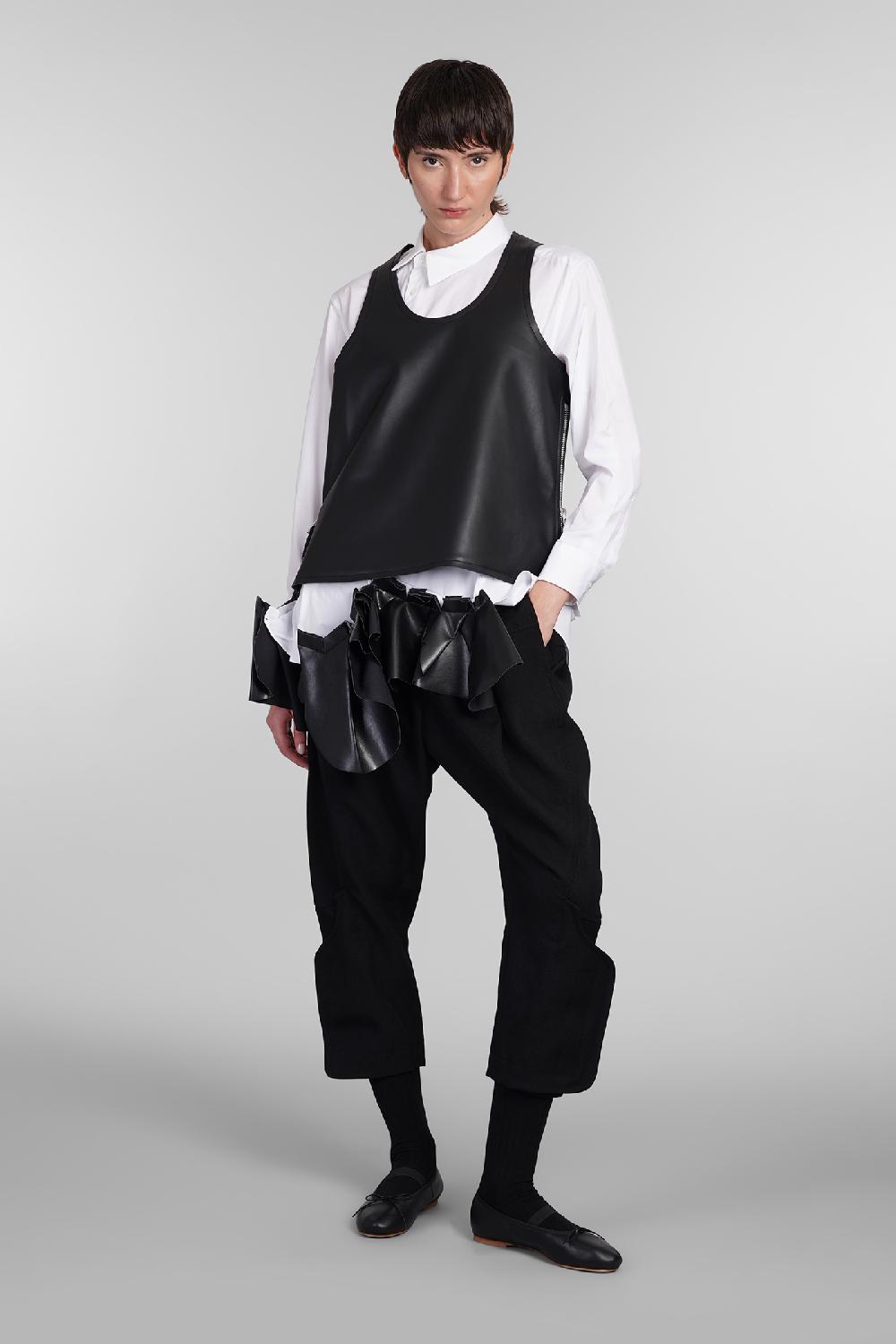 Deliberti Comme des Garcons Topwear in poliuretano nero cod. 406922 - Deliberti The Luxury Shopping Italy