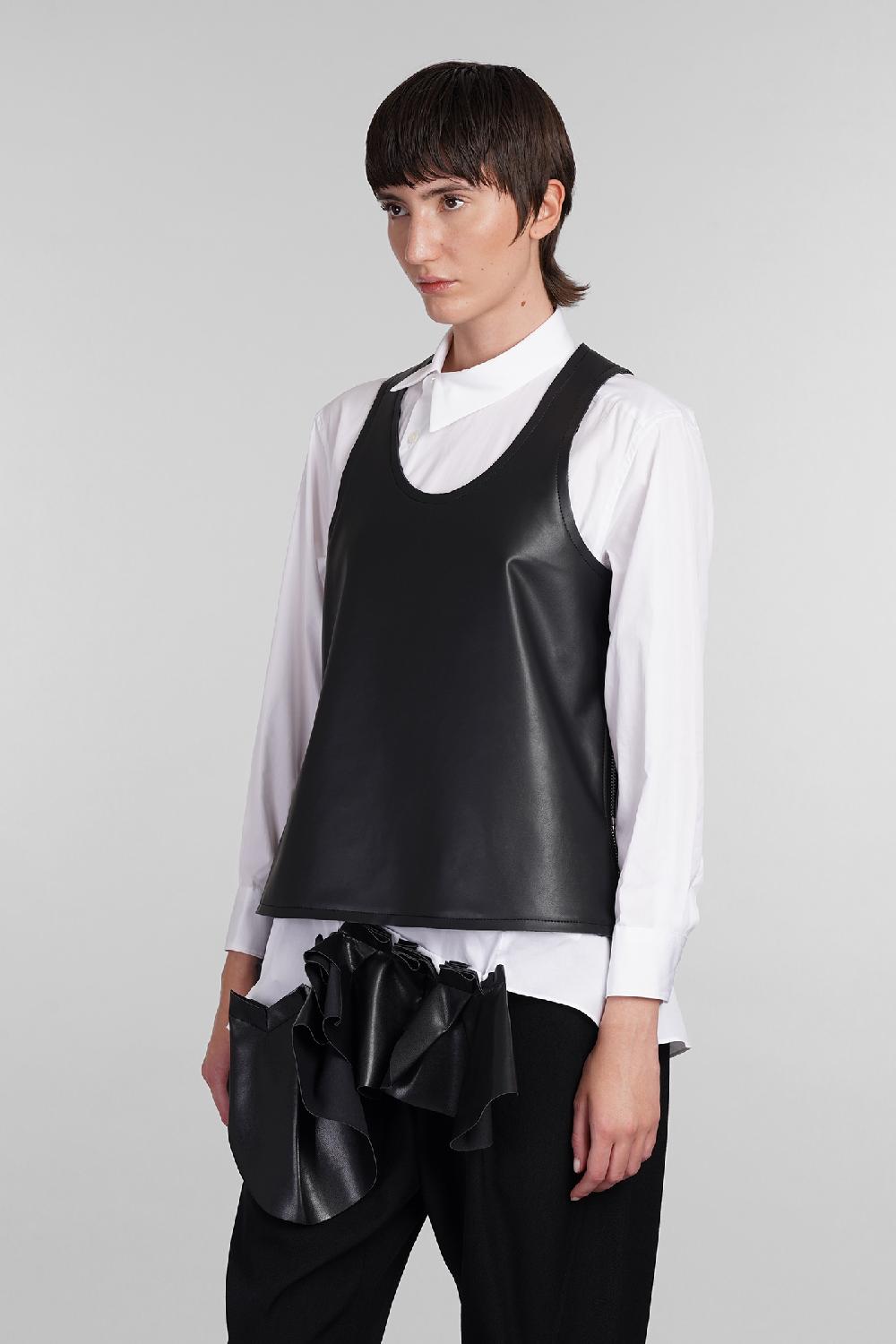 Deliberti Comme des Garcons Topwear in poliuretano nero cod. 406922 - Deliberti The Luxury Shopping Italy