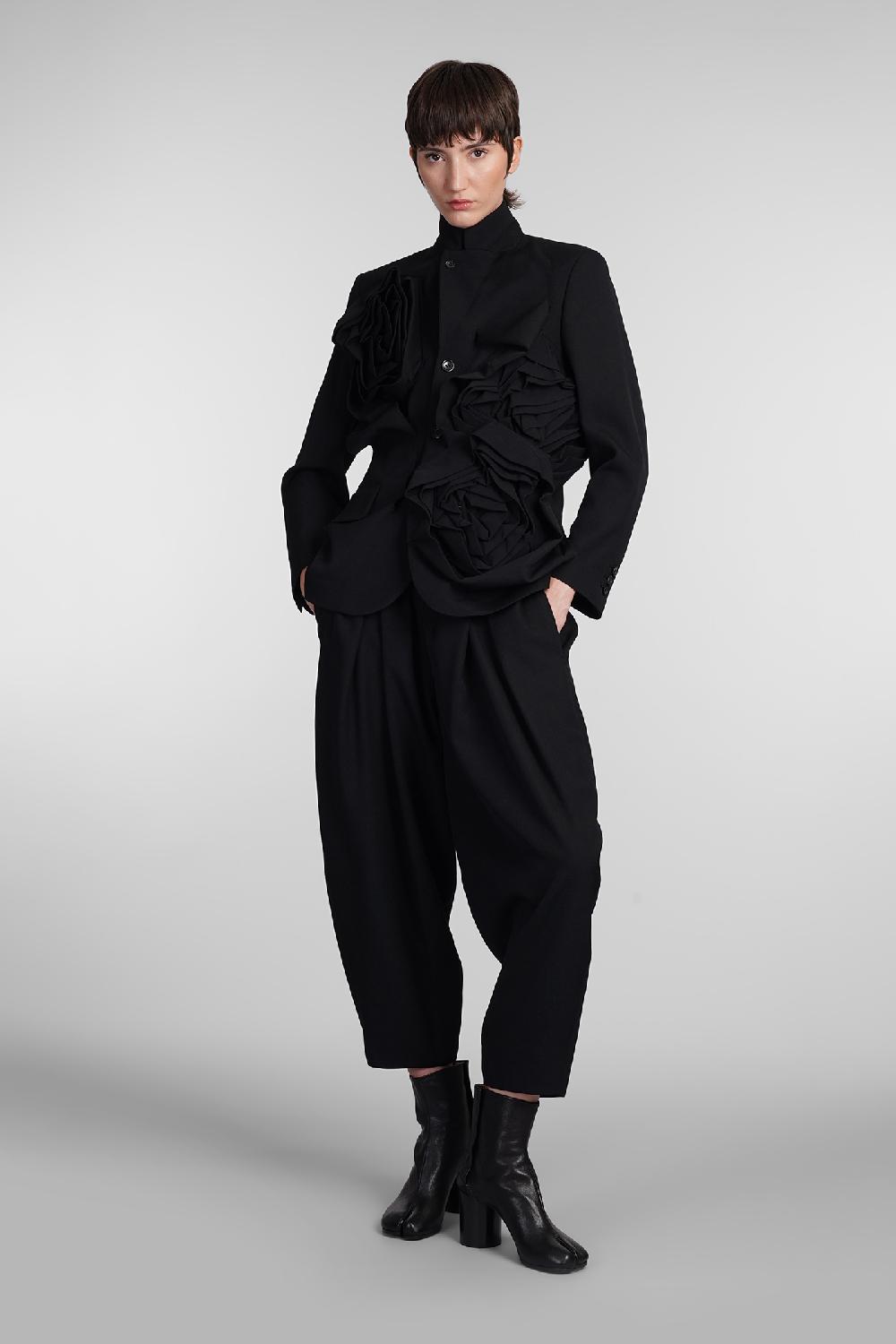 Deliberti Comme des Garcons Pantalone in lana nera cod. 406925 - Deliberti The Luxury Shopping In Linea