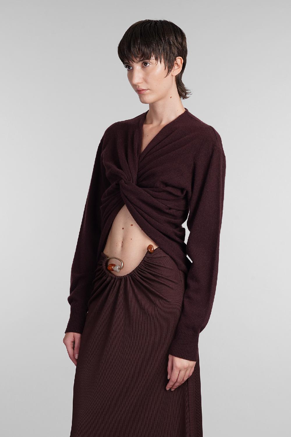 Deliberti Christopher Esber Maglia in cashmere bordeaux cod. 407677 - Deliberti The Luxury Shopping Spedizione Gratuita