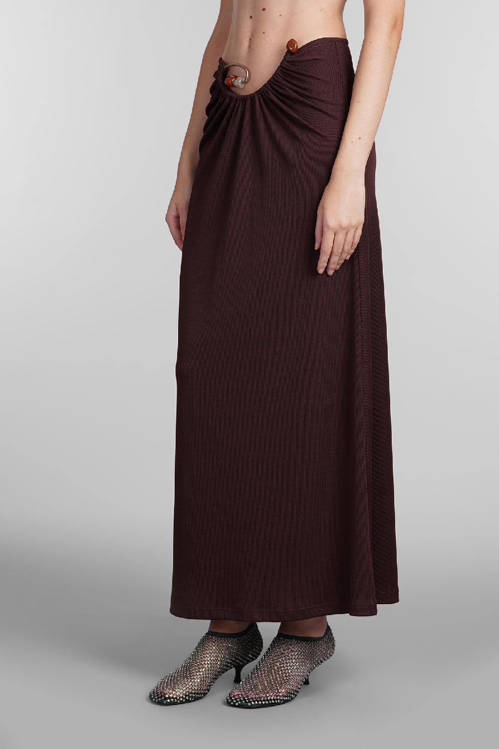 Deliberti Christopher Esber Gonna in poliestere bordeaux cod. 407680 - Deliberti The Luxury Shopping Qualità Garantita