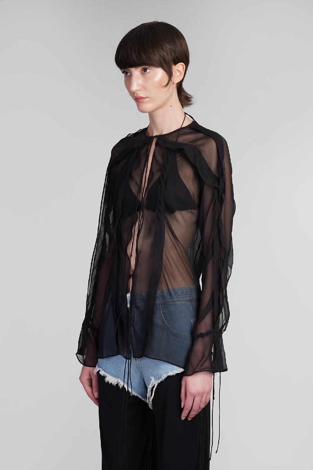 Deliberti Christopher Esber Camicia in seta nera cod. 402356 - Deliberti The Luxury Shopping Shopping Online