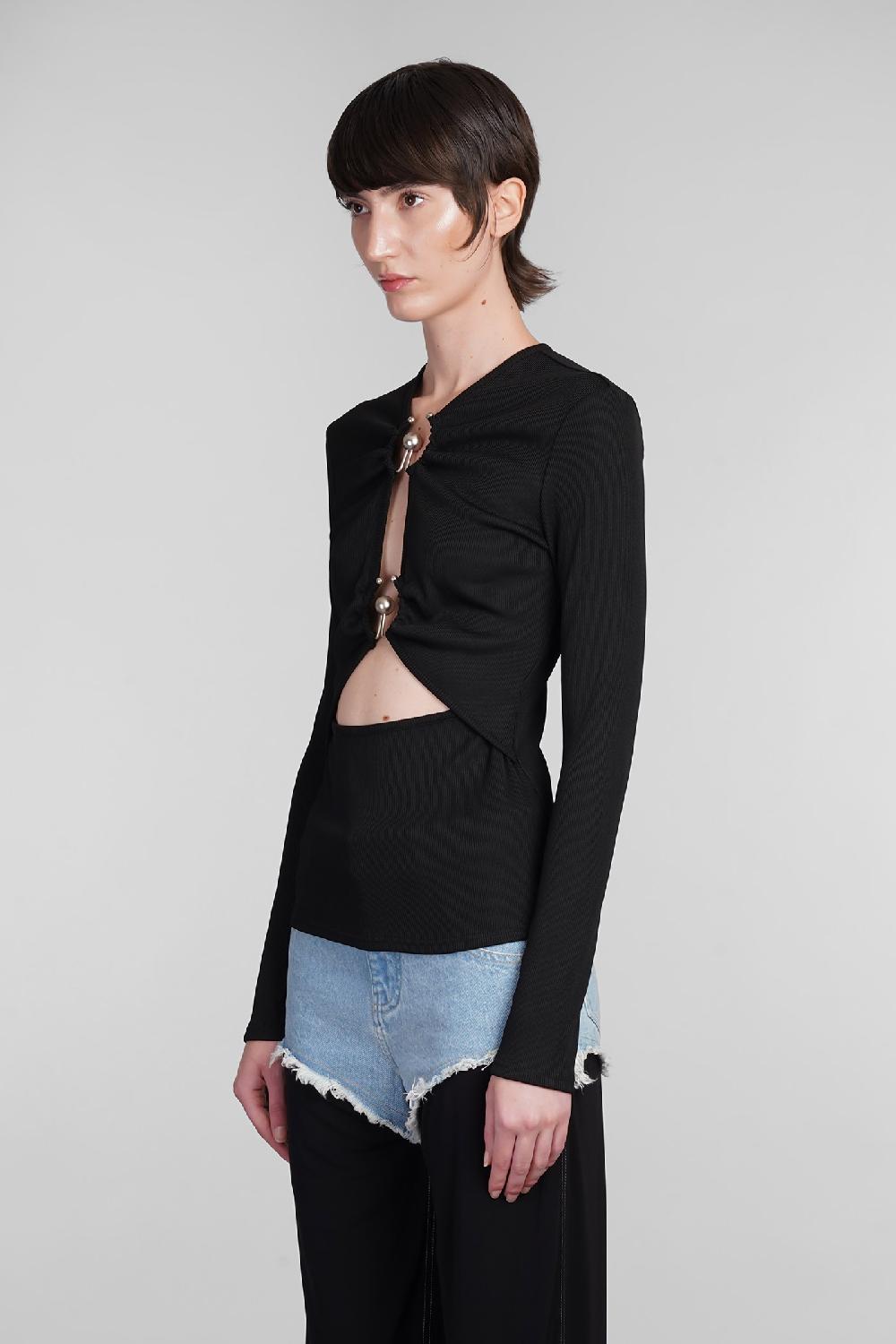 Deliberti Christopher Esber Topwear in poliestere nero cod. 402360 - Deliberti The Luxury Shopping Convenienza
