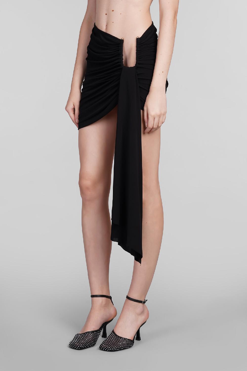 Deliberti Christopher Esber Gonna in viscosa nera cod. 402362 - Deliberti The Luxury Shopping Presa