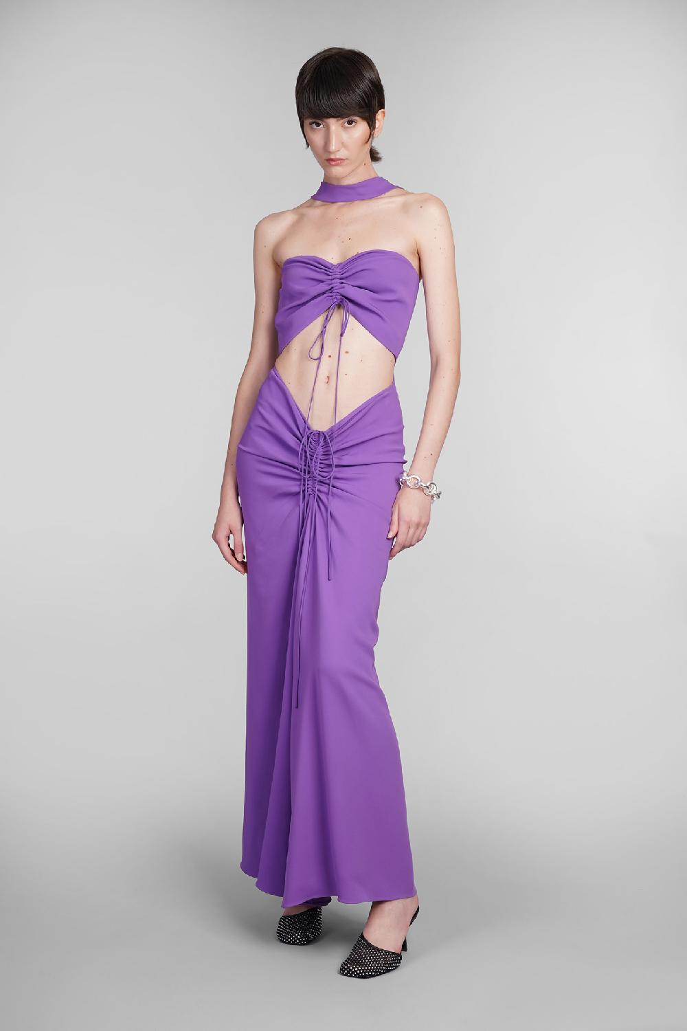 Deliberti Christopher Esber Abito in viscosa viola cod. 402368 - Deliberti The Luxury Shopping Economico