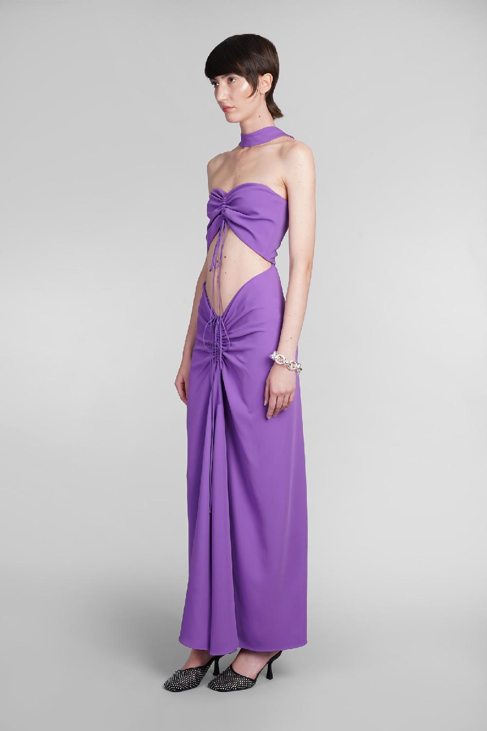 Deliberti Christopher Esber Abito in viscosa viola cod. 402368 - Deliberti The Luxury Shopping Economico