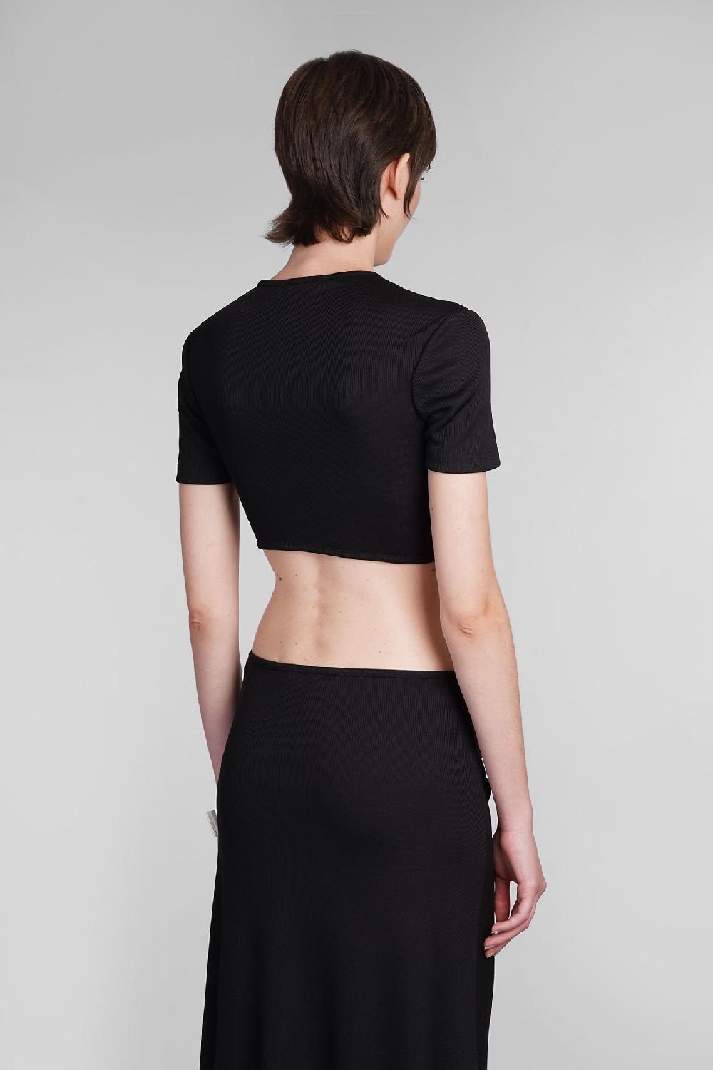 Deliberti Christopher Esber T-shirt in poliestere nero cod. 402370 - Deliberti The Luxury Shopping Outlet