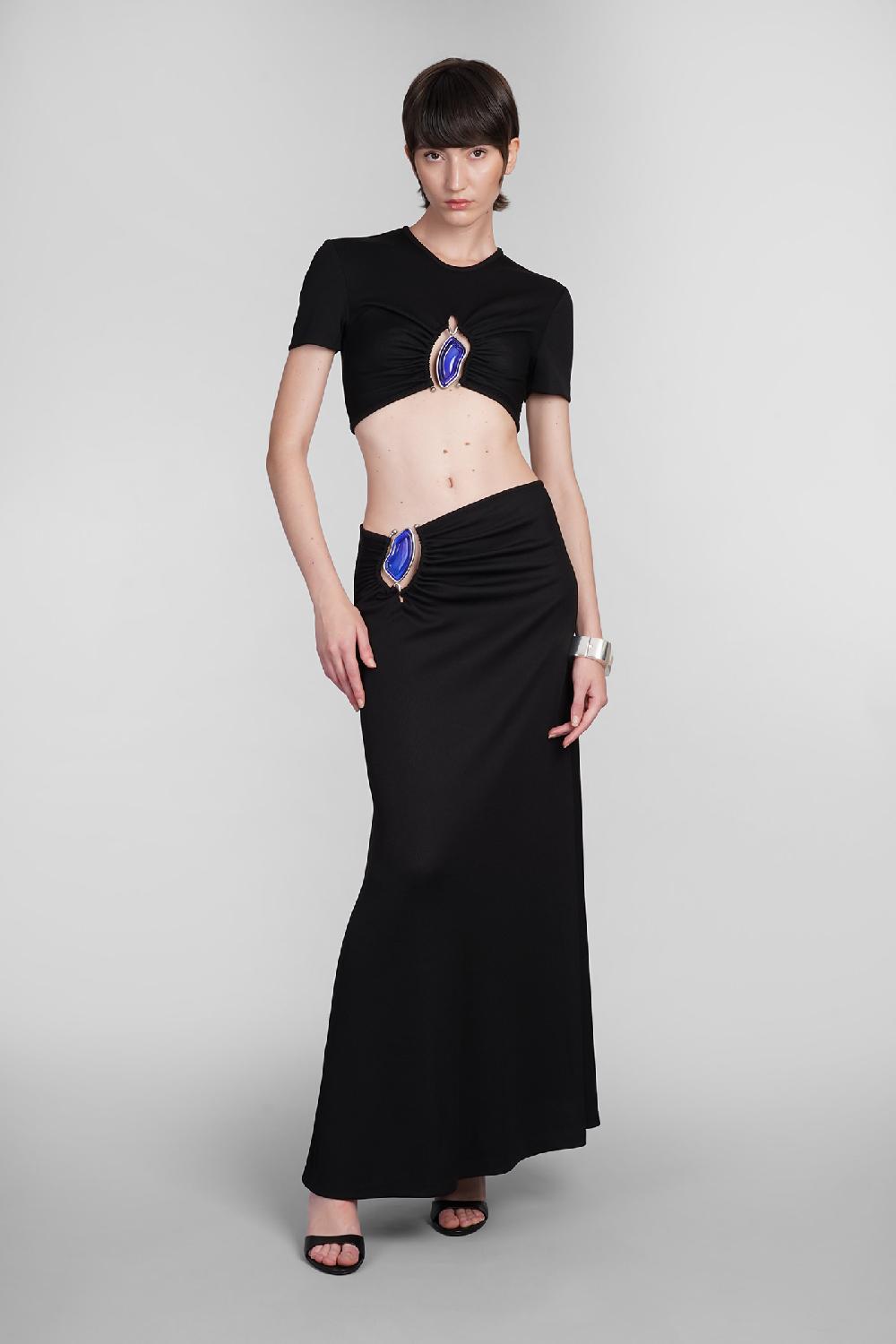 Deliberti Christopher Esber Gonna in poliestere nero cod. 402371 - Deliberti The Luxury Shopping Only for today