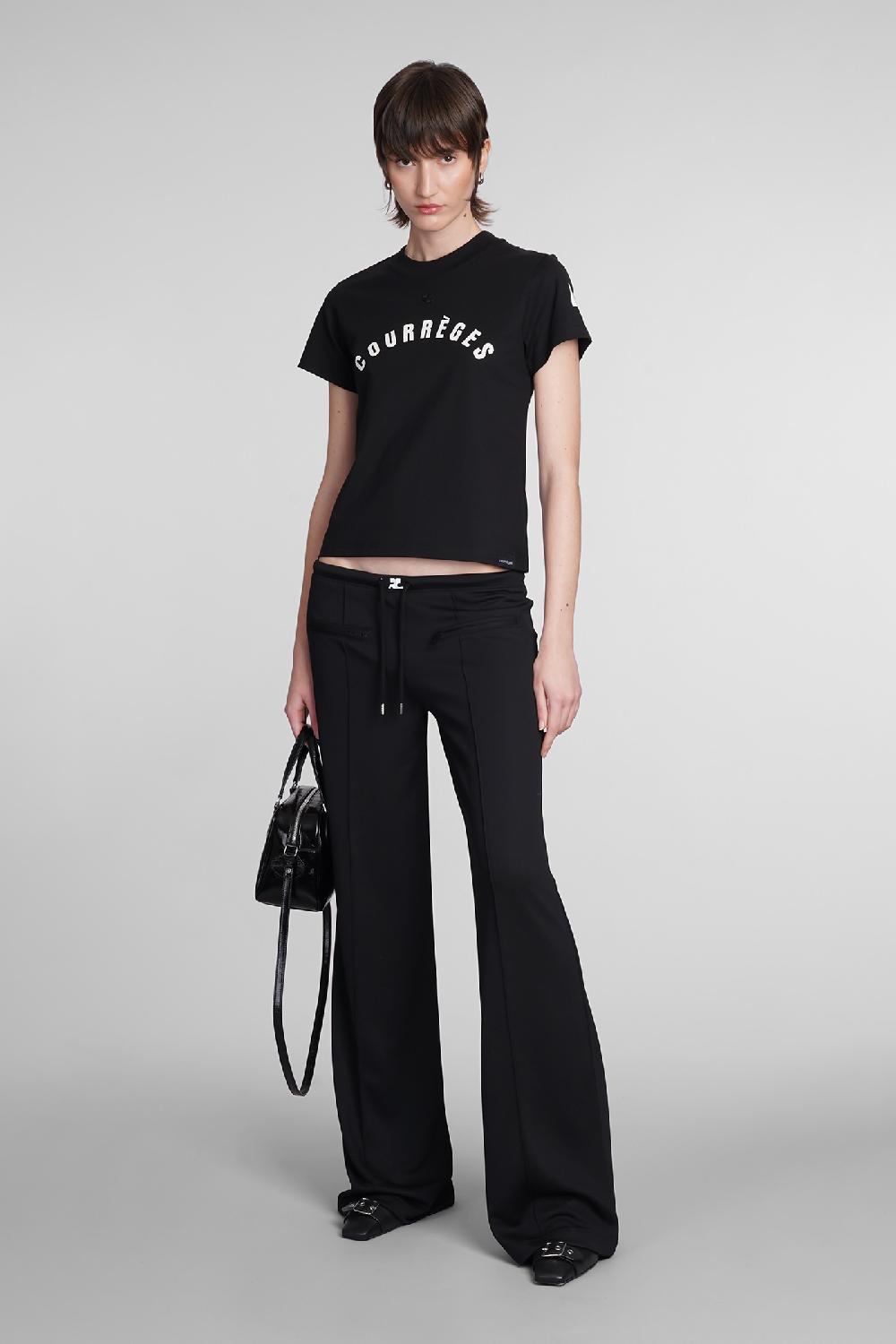 Deliberti Courreges T-shirt in cotone nero cod. 398520 - Deliberti The Luxury Shopping Saldi Di Fabbrica
