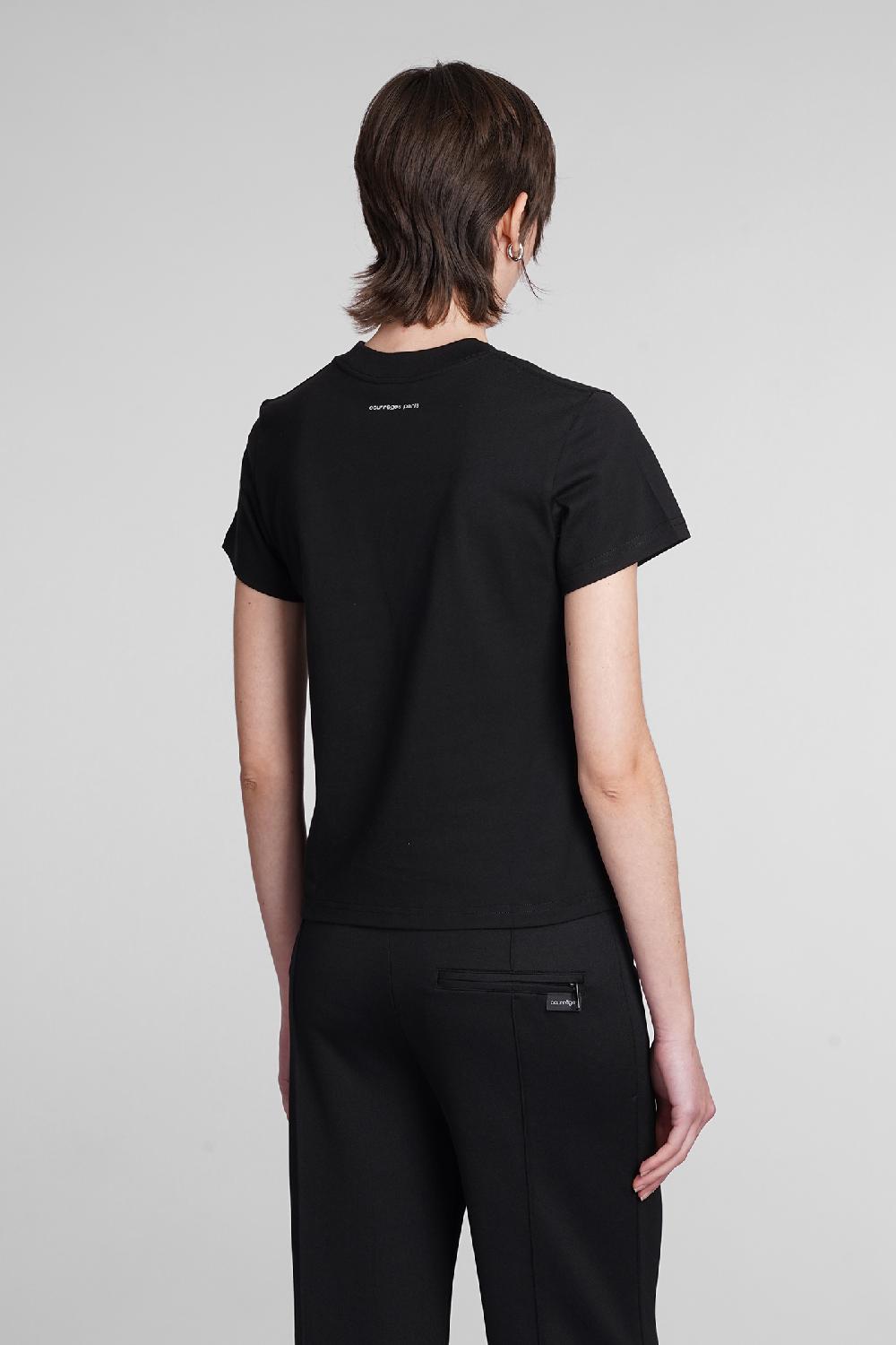 Deliberti Courreges T-shirt in cotone nero cod. 398520 - Deliberti The Luxury Shopping Saldi Di Fabbrica