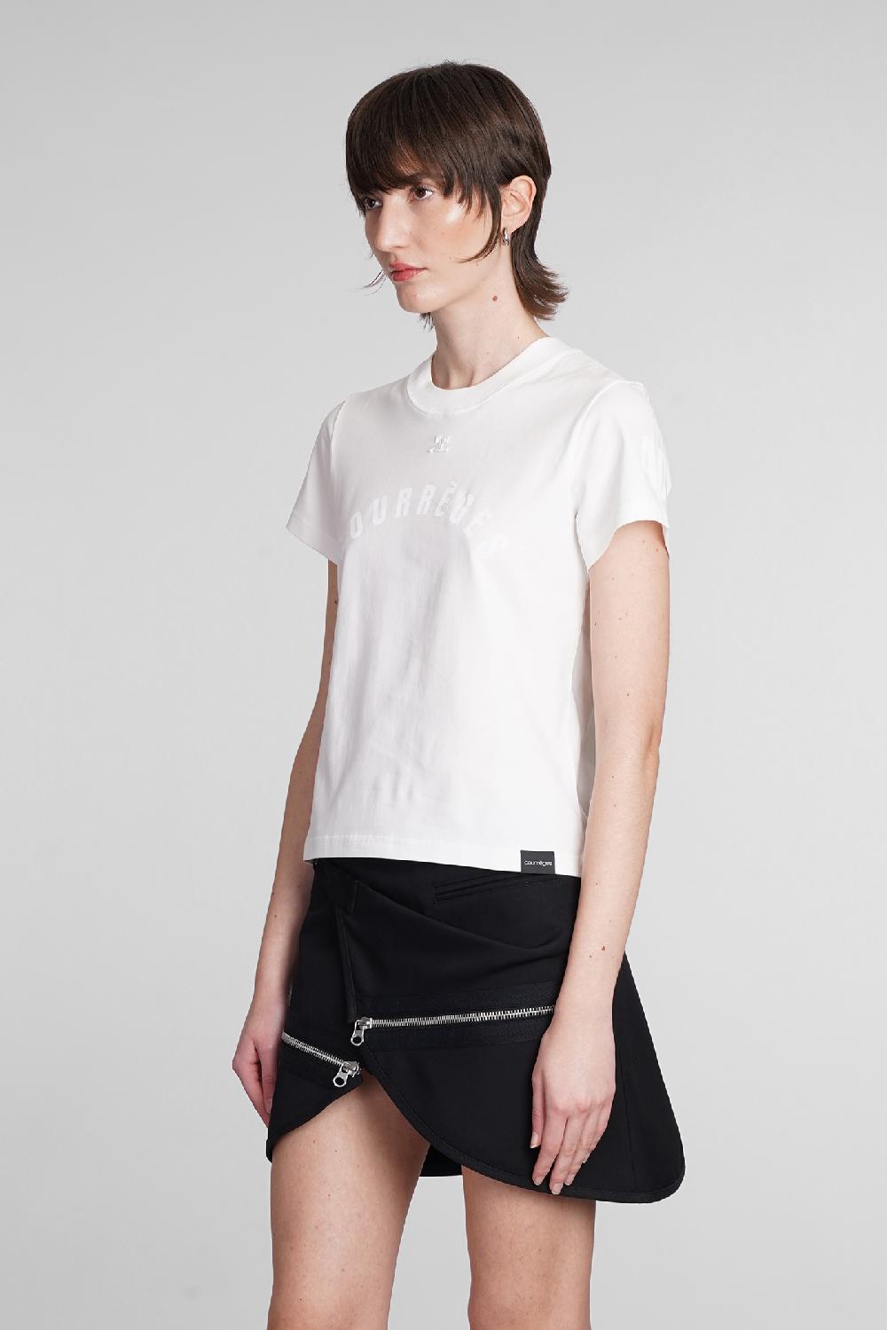 Deliberti Courreges T-shirt in cotone bianco cod. 398519 - Deliberti The Luxury Shopping I Più Venduti