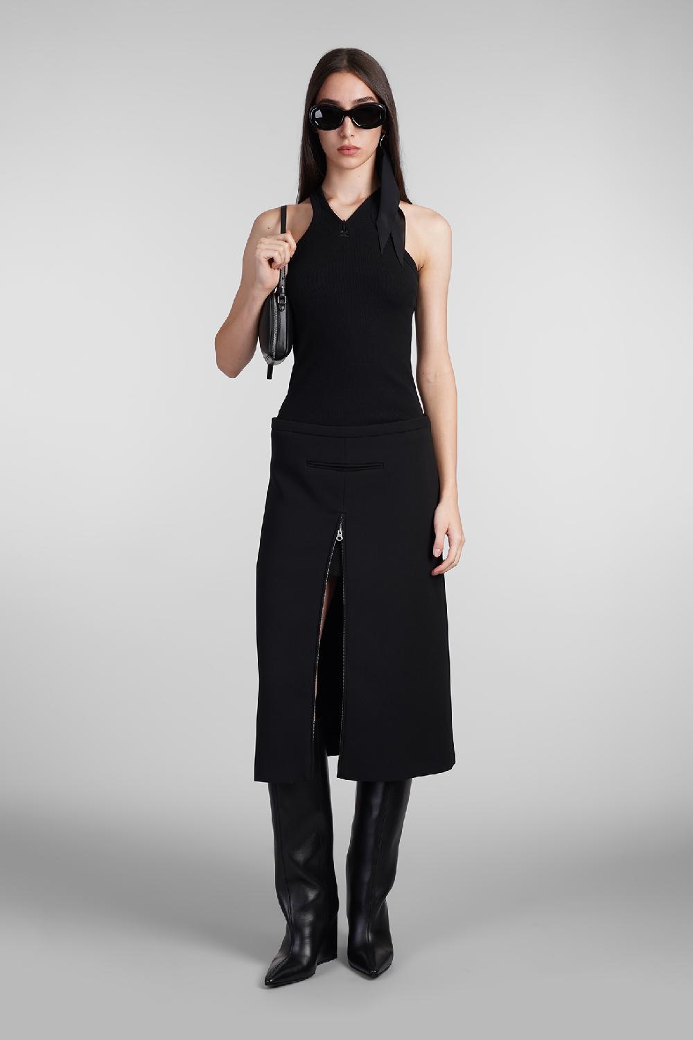Deliberti Courreges Topwear in cotone nero cod. 408566 - Deliberti The Luxury Shopping Negozio