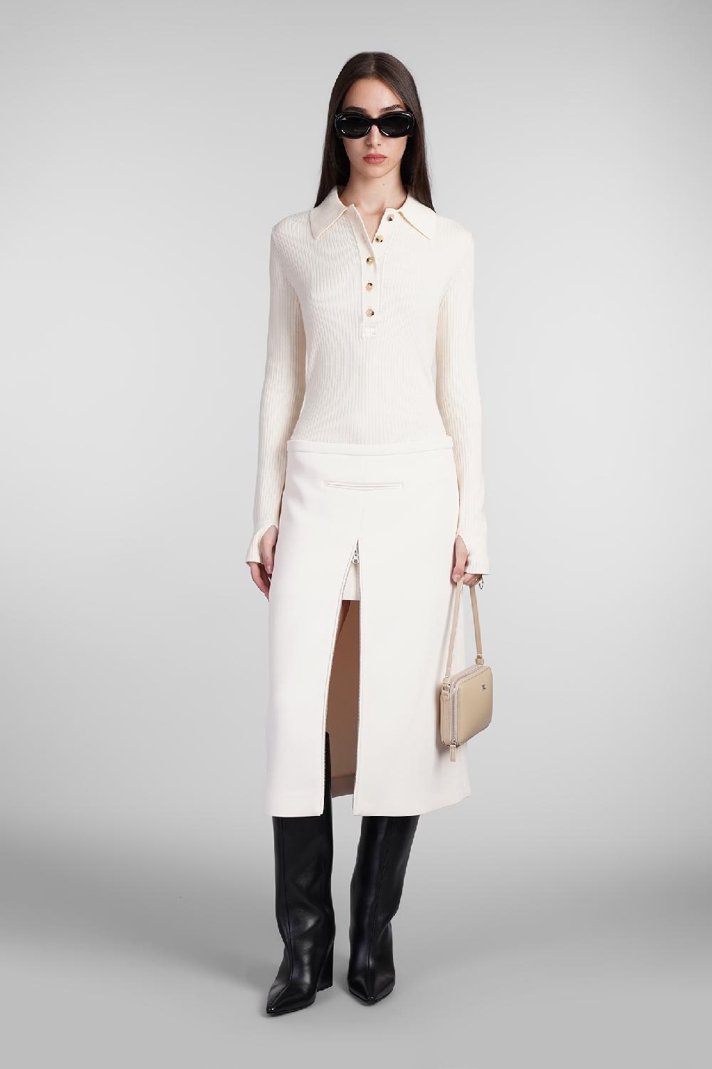 Deliberti Courreges Polo in cotone beige cod. 408569 - Deliberti The Luxury Shopping Nuova