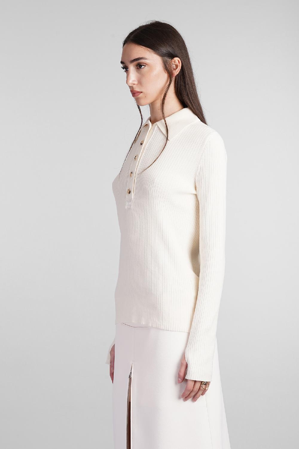 Deliberti Courreges Polo in cotone beige cod. 408569 - Deliberti The Luxury Shopping Nuova