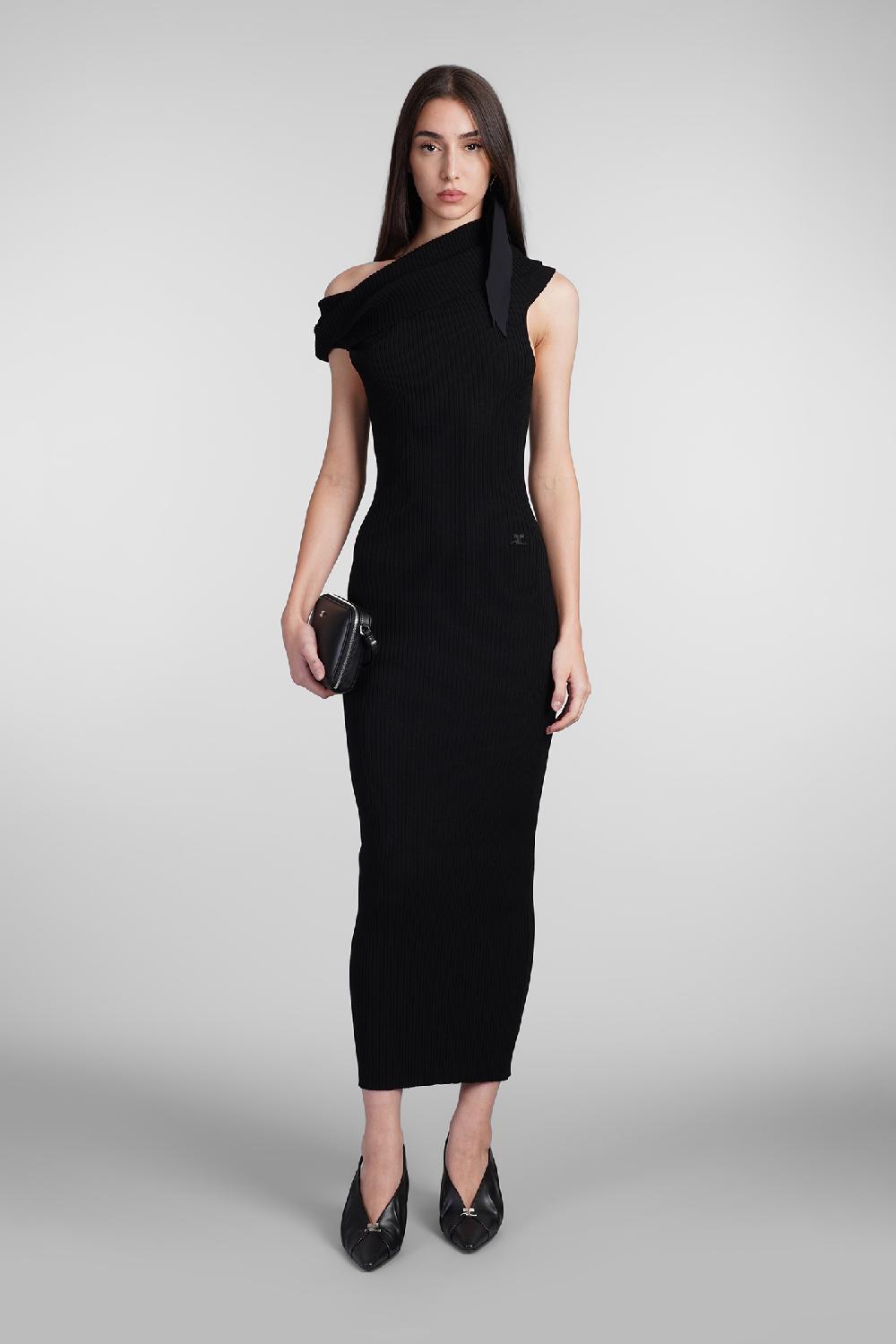 Deliberti Courreges Abito in viscosa nera cod. 408570 - Deliberti The Luxury Shopping Esporta salva