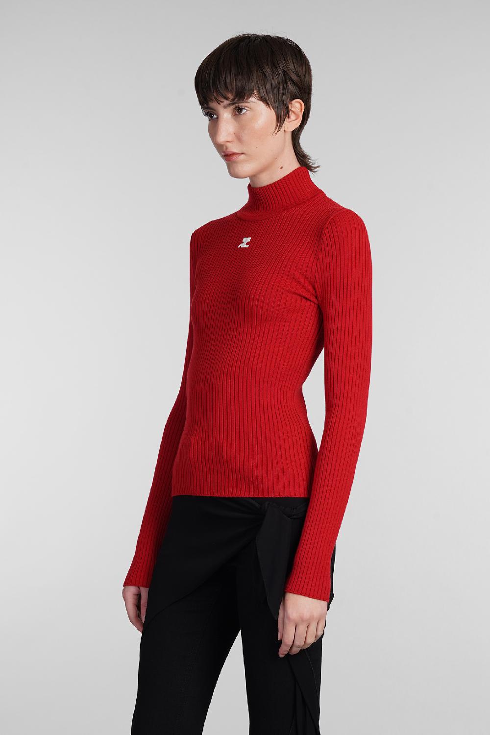 Deliberti Courreges Maglia in viscosa rossa cod. 408093 - Deliberti The Luxury Shopping Italia
