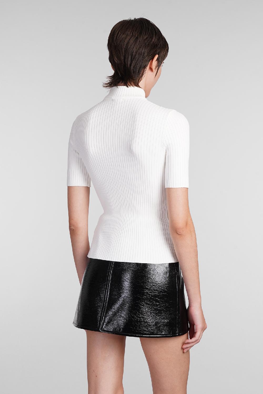 Deliberti Courreges Maglia in viscosa bianca cod. 408095 - Deliberti The Luxury Shopping In Linea
