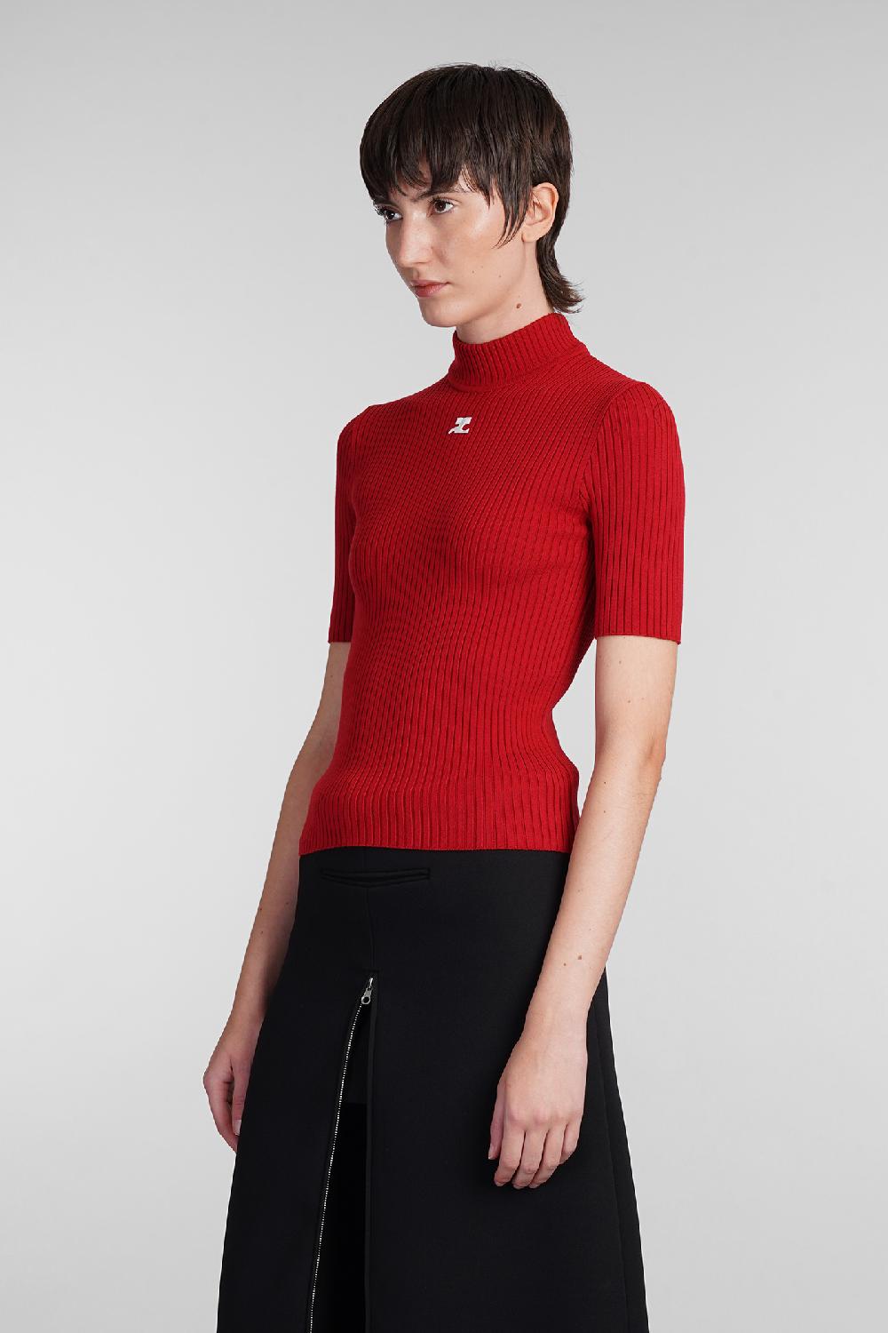 Deliberti Courreges Maglia in viscosa rossa cod. 408096 - Deliberti The Luxury Shopping Nuovo