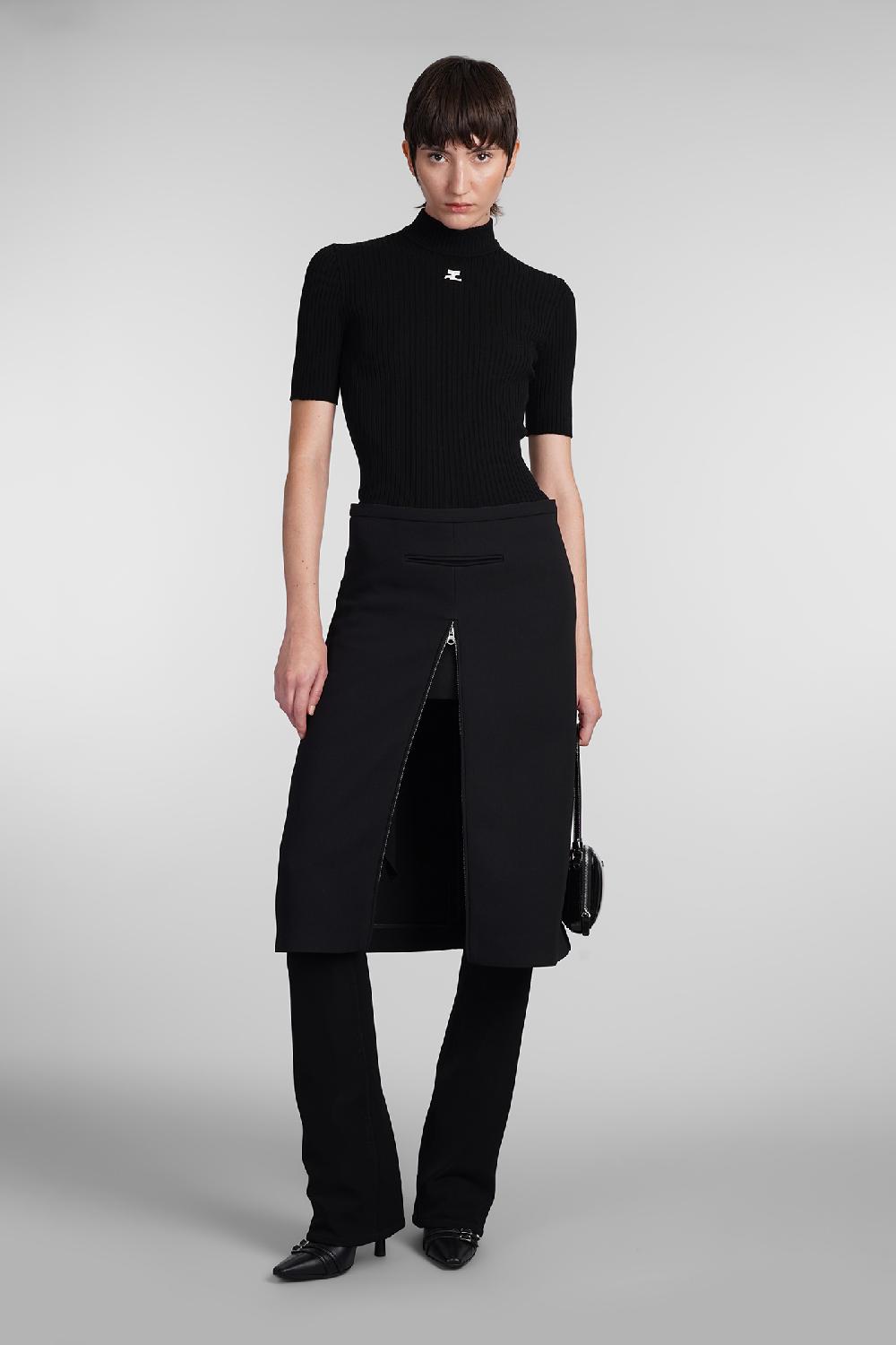 Deliberti Courreges Maglia in viscosa nera cod. 408097 - Deliberti The Luxury Shopping Qualità
