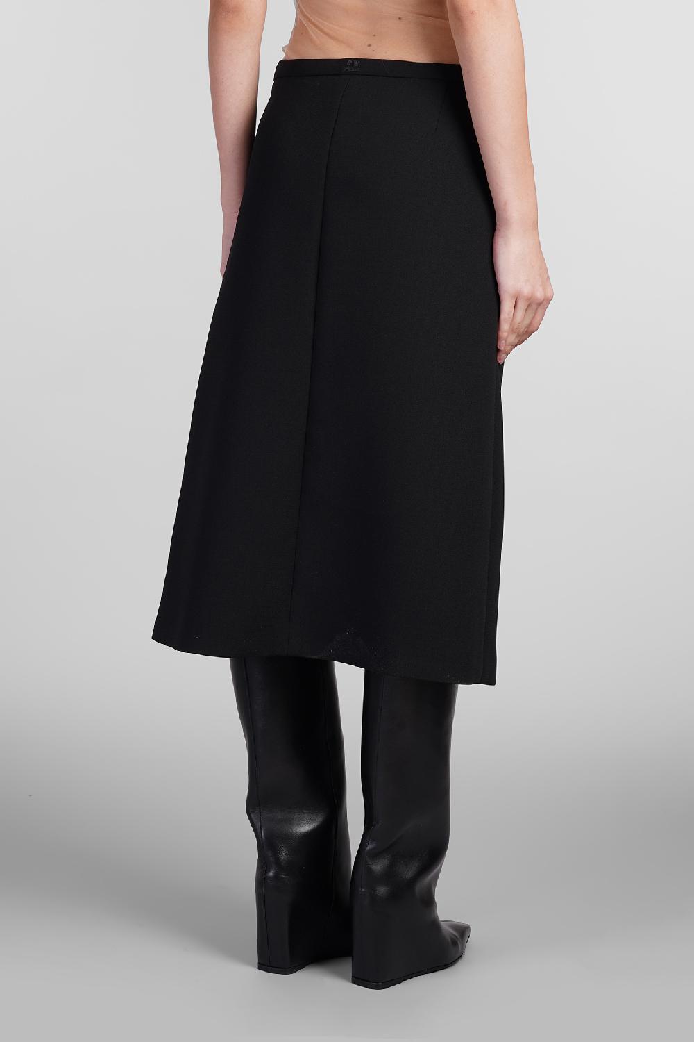 Deliberti Courreges Gonna in poliestere nero cod. 408121 - Deliberti The Luxury Shopping Novità