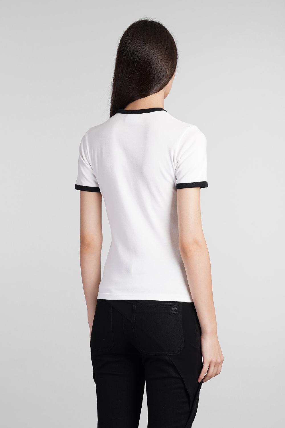 Deliberti Courreges T-shirt in cotone bianco cod. 408558 - Deliberti The Luxury Shopping Offerta