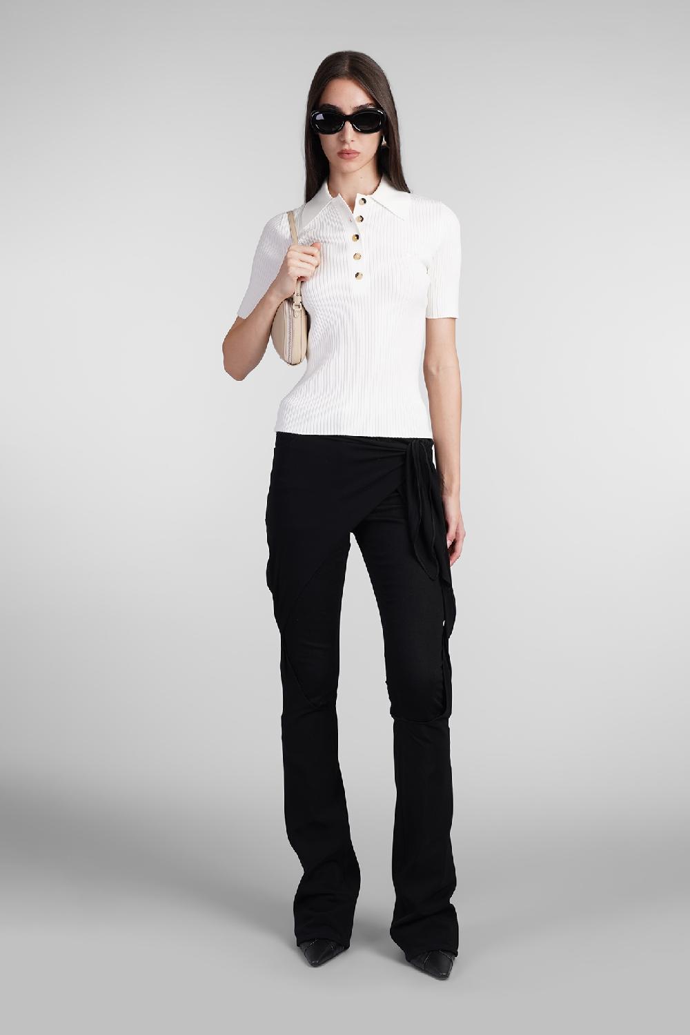 Deliberti Courreges Polo in viscosa beige cod. 408560 - Deliberti The Luxury Shopping Online