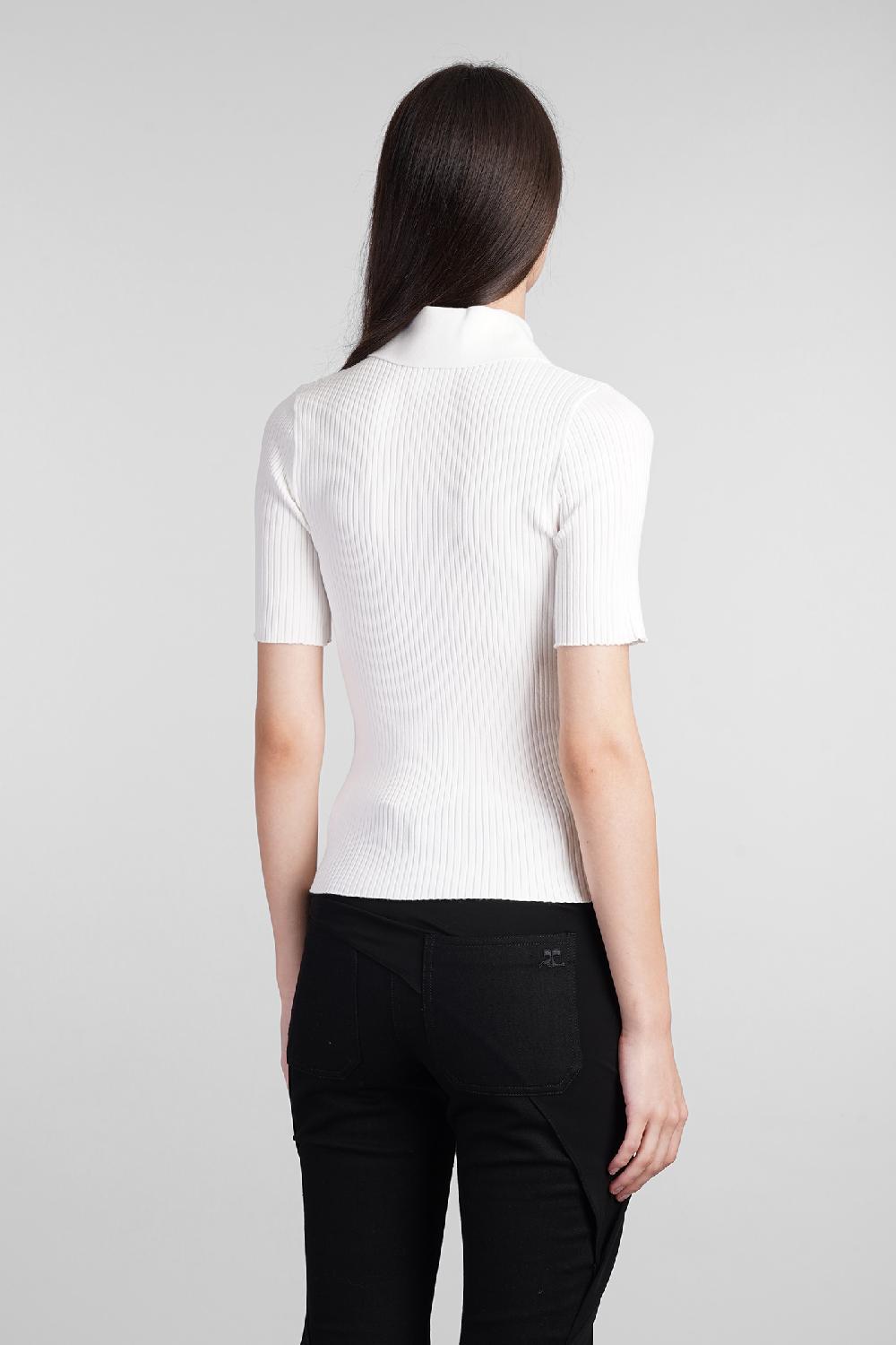 Deliberti Courreges Polo in viscosa beige cod. 408560 - Deliberti The Luxury Shopping Online
