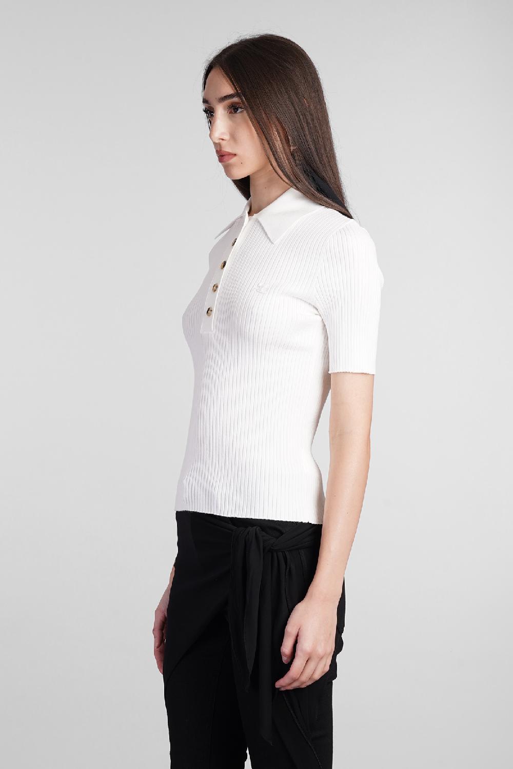 Deliberti Courreges Polo in viscosa beige cod. 408560 - Deliberti The Luxury Shopping Online