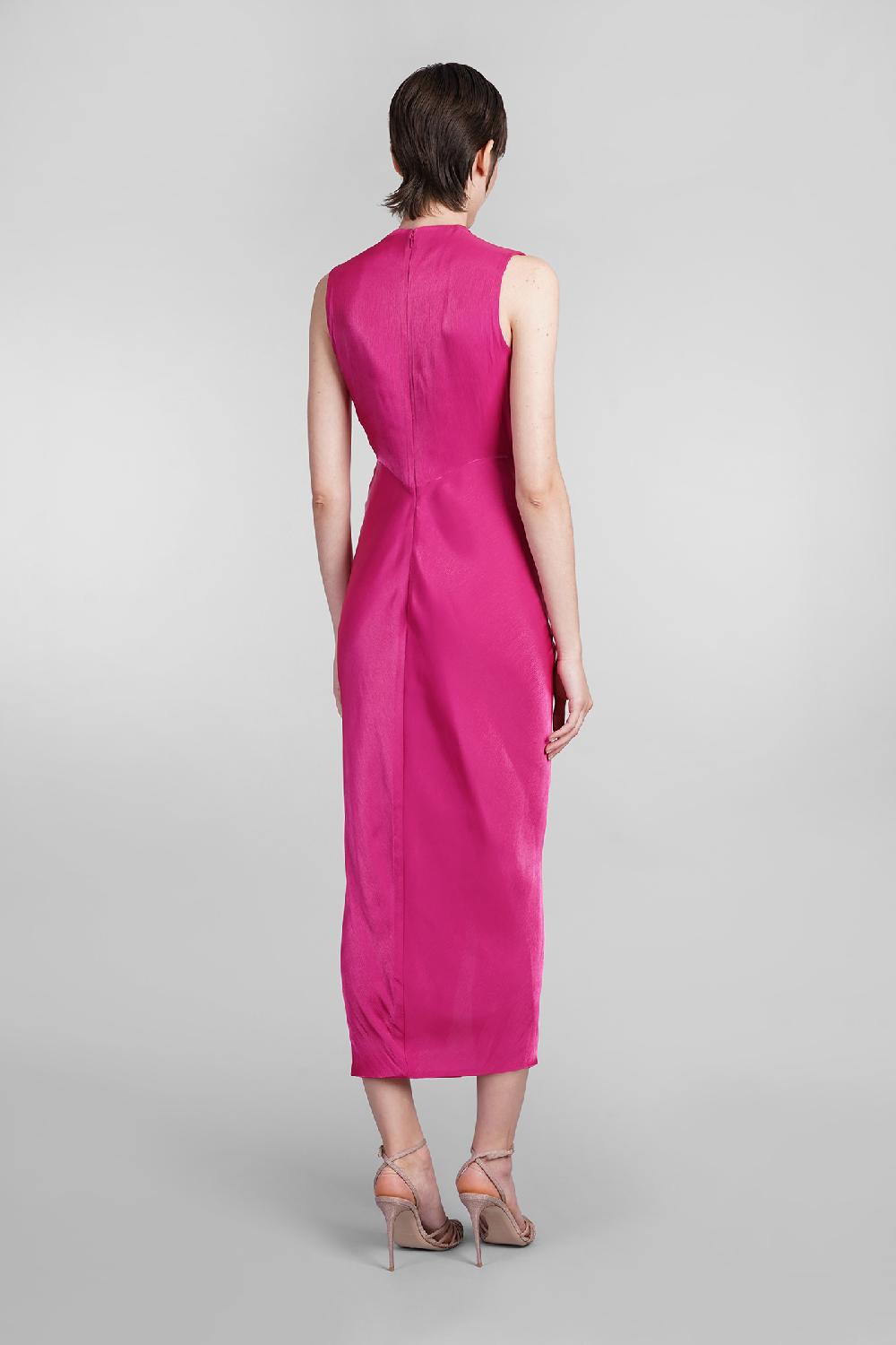 Deliberti Costarellos Abito franca in poliestere fucsia cod. 401966 - Deliberti The Luxury Shopping Vendita Calda