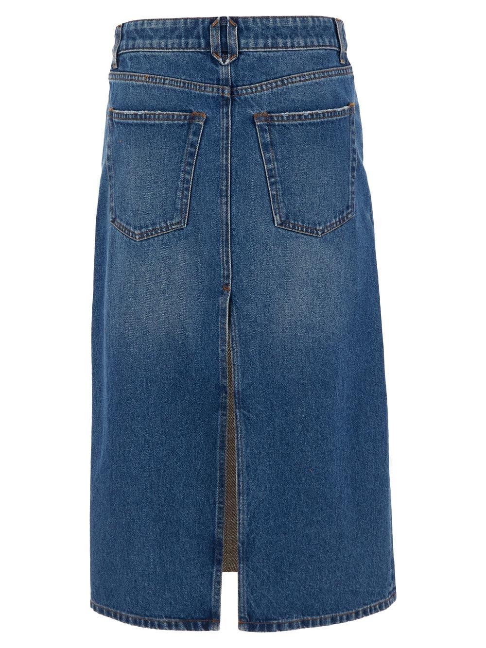﻿Oluxury Stella Mccartney Denim Skirt Spedizione Gratuita