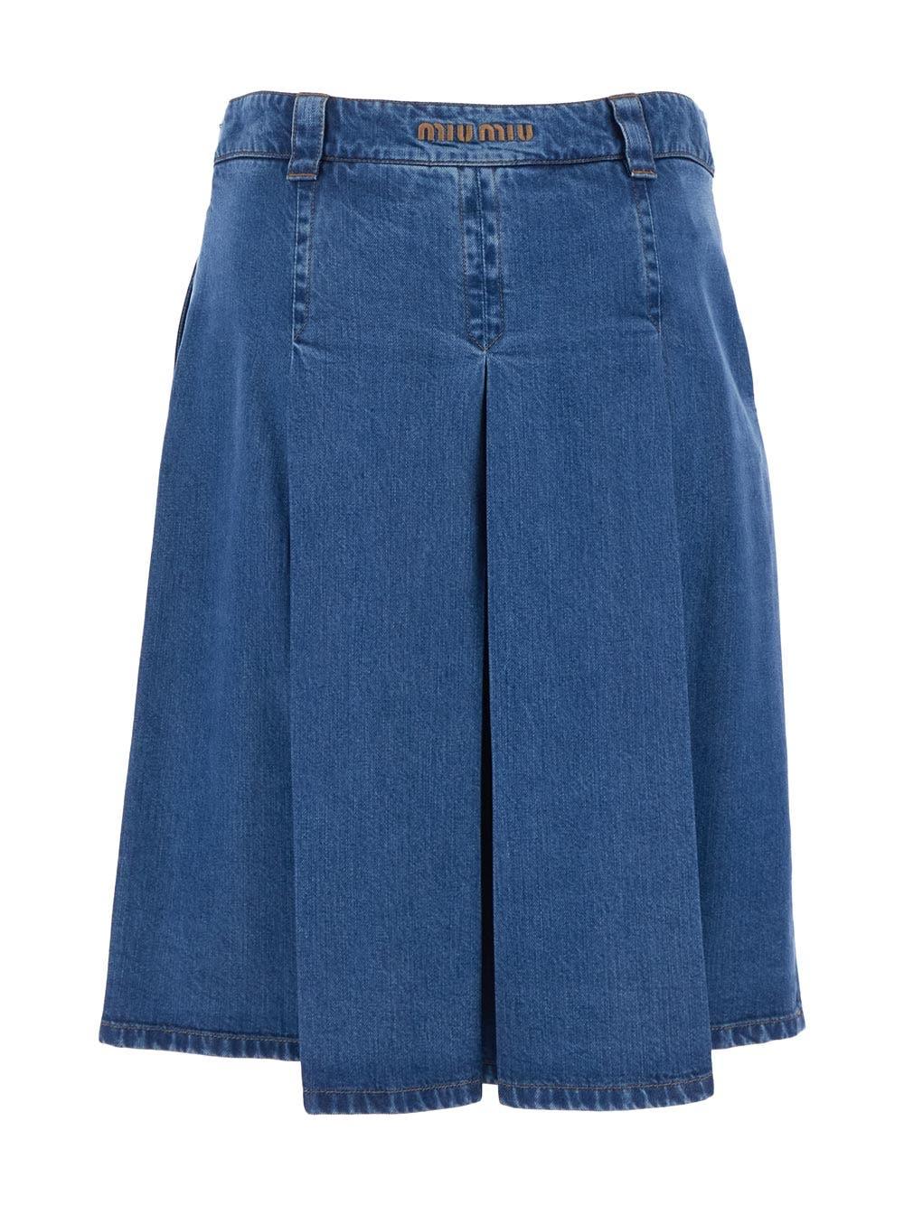 Oluxury Miu Miu Denim Skirt Sottocosto