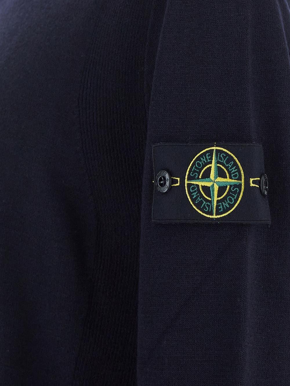 Oluxury Stone Island Logo Knit In Vendita