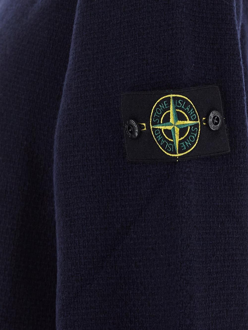 Oluxury Stone Island Logo Knit Vendita Calda