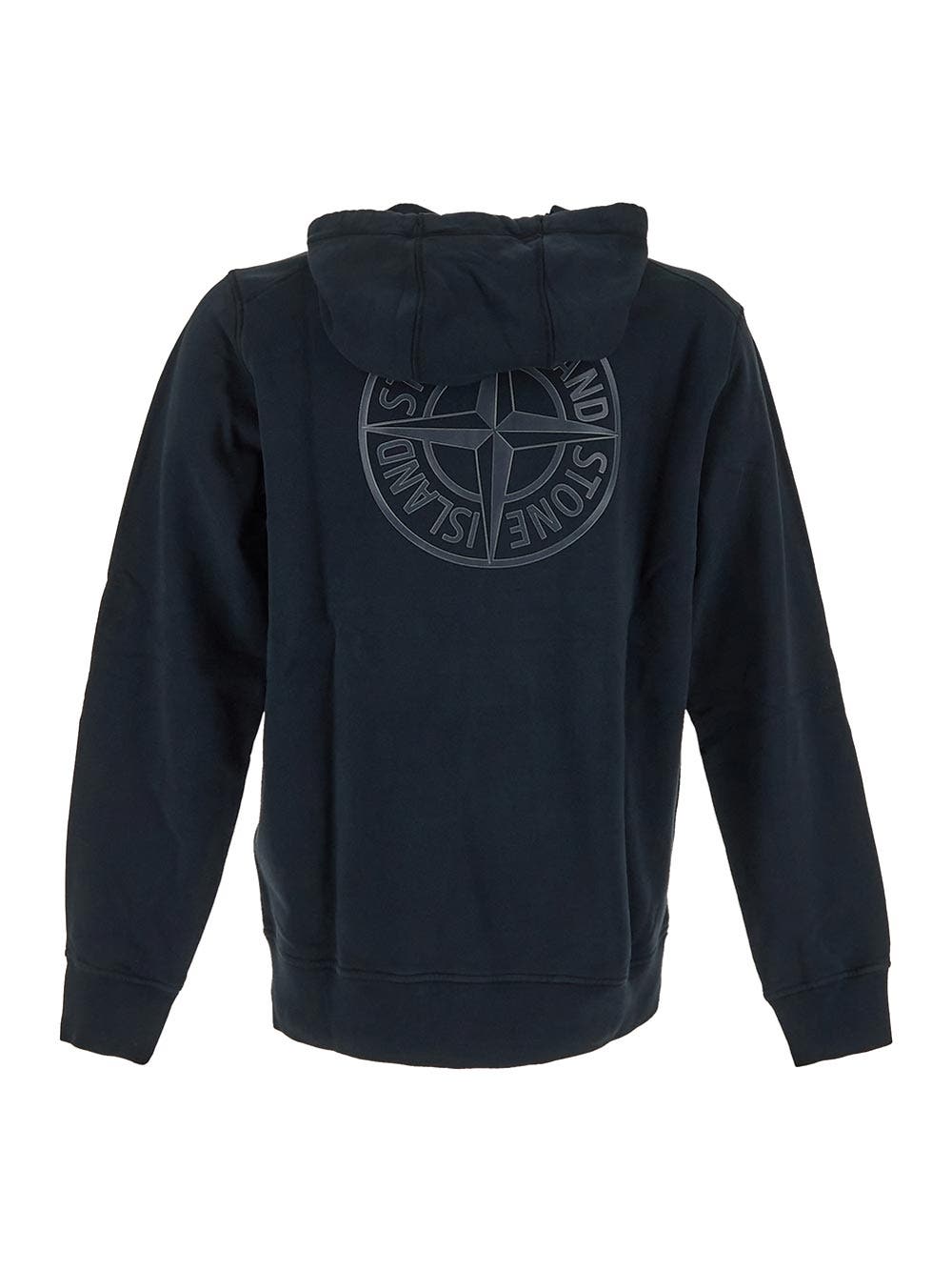 Oluxury Stone Island Logo Hoodie In Linea