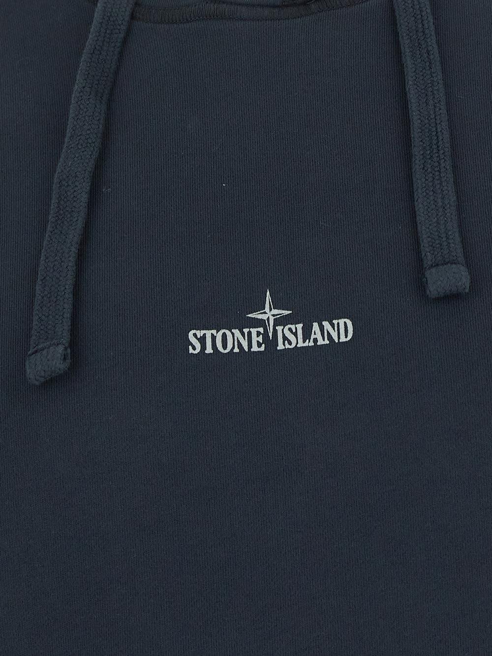 Oluxury Stone Island Logo Hoodie In Linea