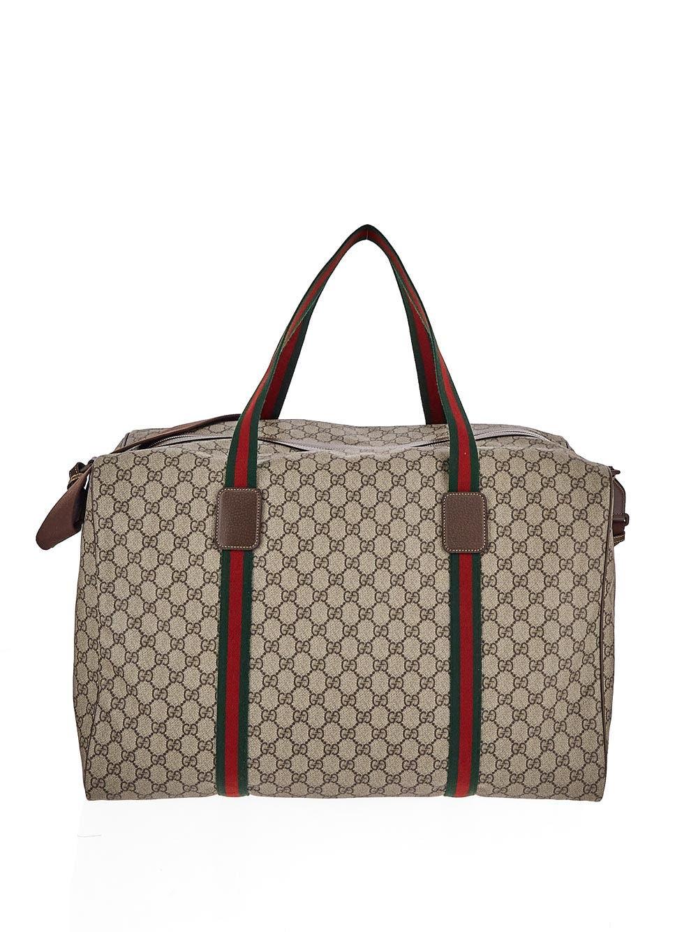 Oluxury Gucci Web Detail Maxi Travel Bag Prezzo basso