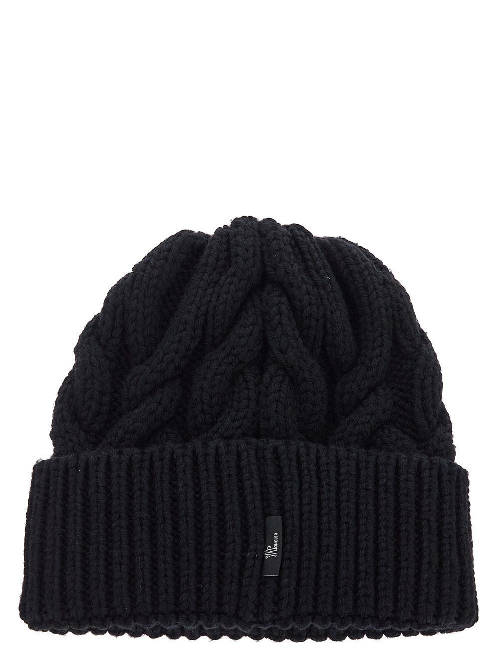 Oluxury Moncler Grenoble Logo beanie Nuovo