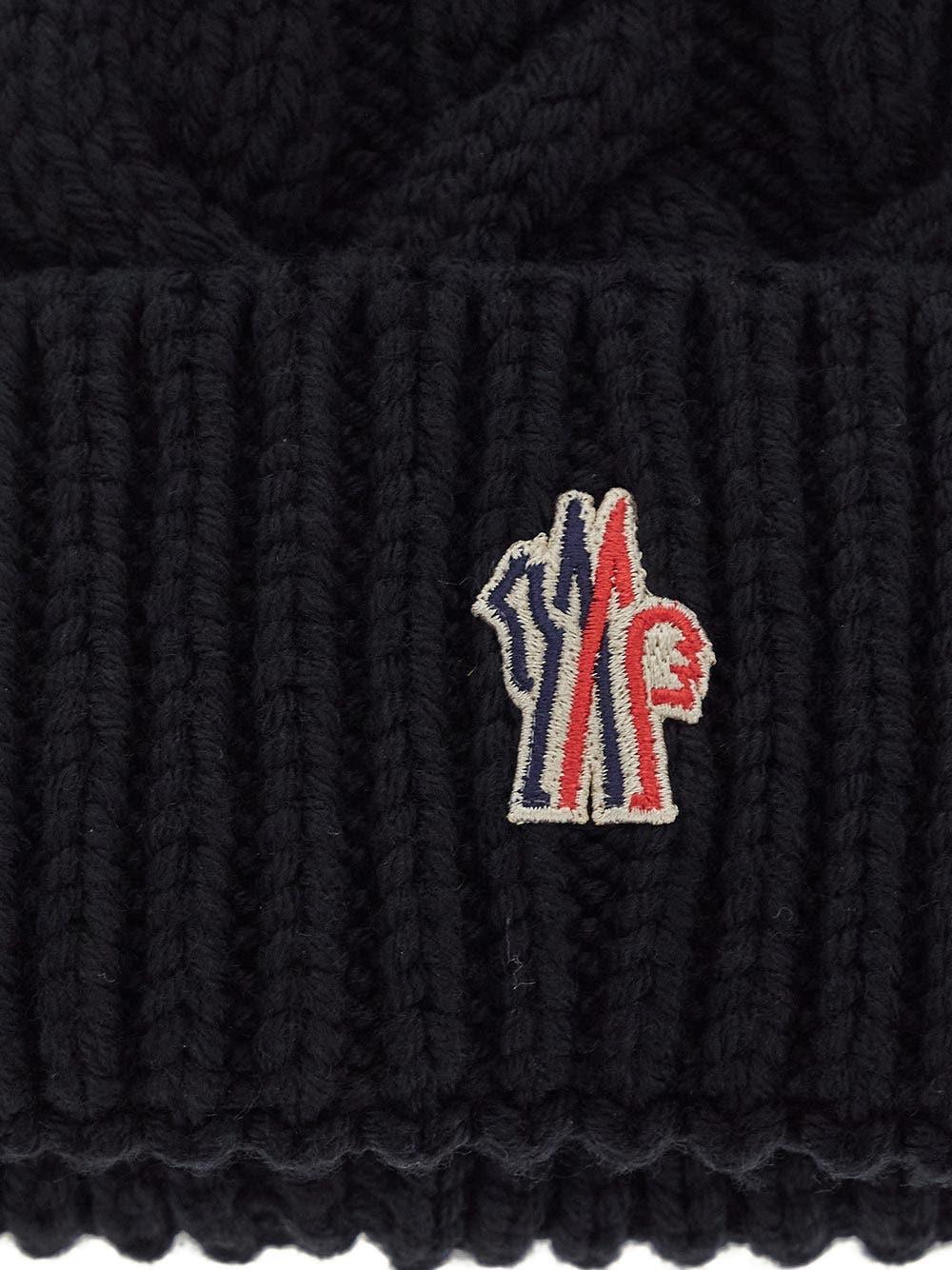 Oluxury Moncler Grenoble Logo beanie Nuovo